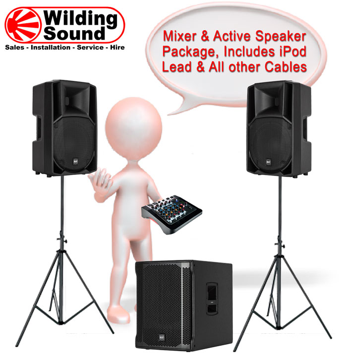 Active Speaker and Sub Party Hire Package