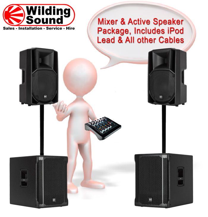 Active Speaker and Sub Party Hire Package